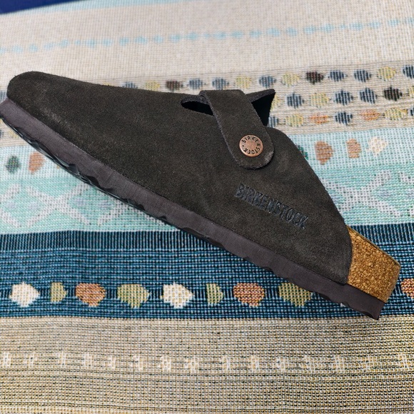 Birkenstock Mocha Boston Suede Shoes | Women's Narrow Fit - Picture 6 of 6